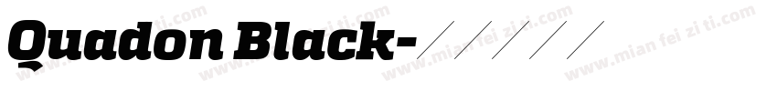 Quadon Black字体转换